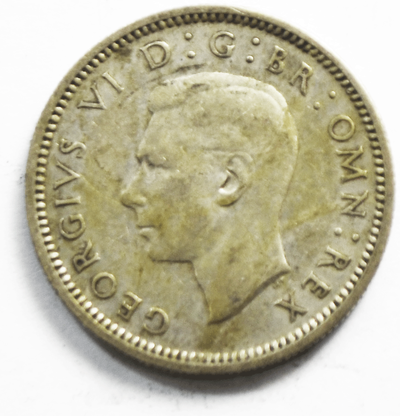 1937 Great Britain 6 Six Pence KM# 852 Silver Coin