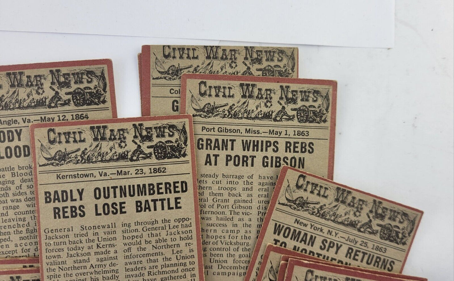 1962 Topps Civil War News Cards Lot Combat 28pc Set