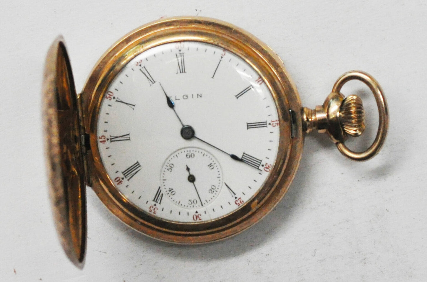 Elgin Size 0 Grade 320 Great Shape Hunters Case 20yr Pocket Watch Not Running