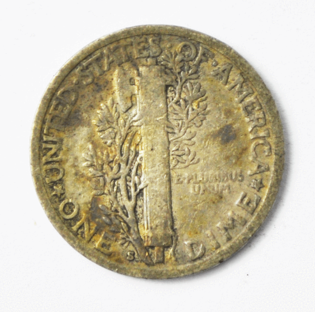 1924 S Mercury Silver Dime Rare Ten Cents San Francisco