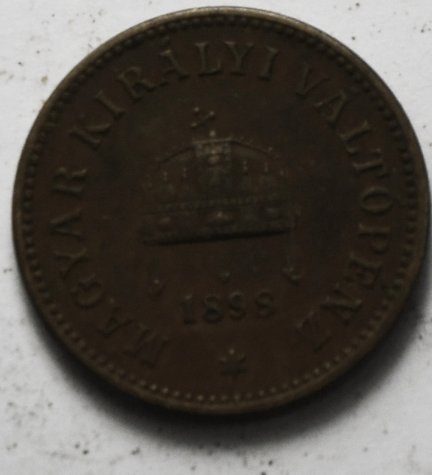 1898 KB Hungary 2 Fillér KM# 481 Two Filler Bronze Coin