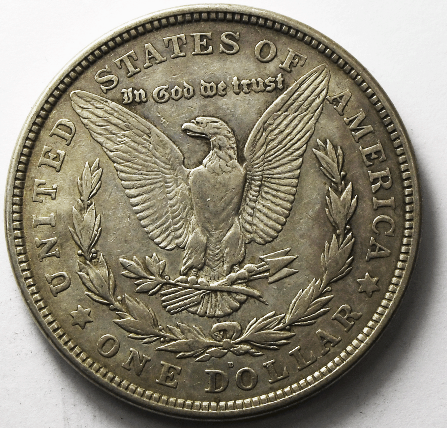 1921 D $1 Morgan Silver One Dollar CRZ Counter Stamp Denver