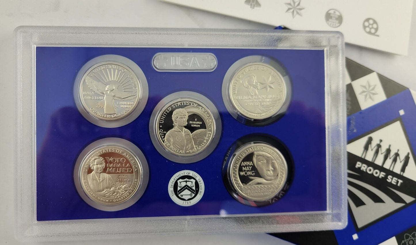 2022 S American Women Quarters 5 Coin Clad Proof United States Mint