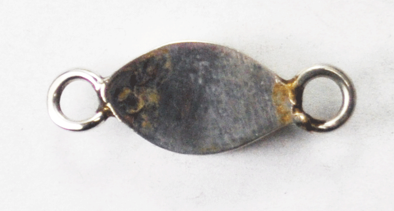 Sterling Silver Ellipse Turquoise 2 Ring Slide Pendant 10mm x 26mm