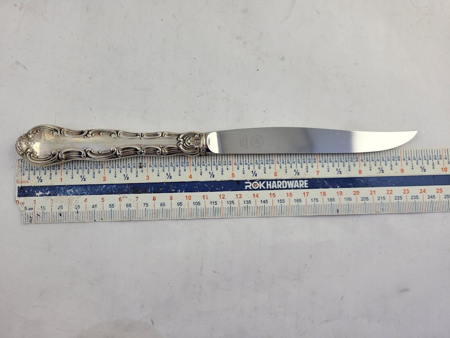 6pc Strasbourg by Gorham Sterling Silver 9 1/2" Steak Knife Set Boxed