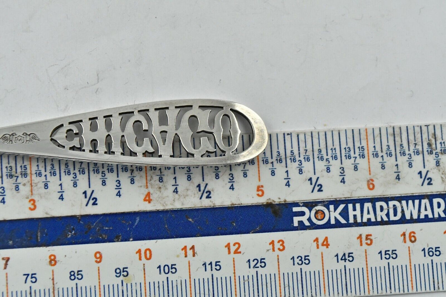 Chicago Illinois Sterling Silver 5 1/8" Souvenir Spoon By Manchester .45oz.