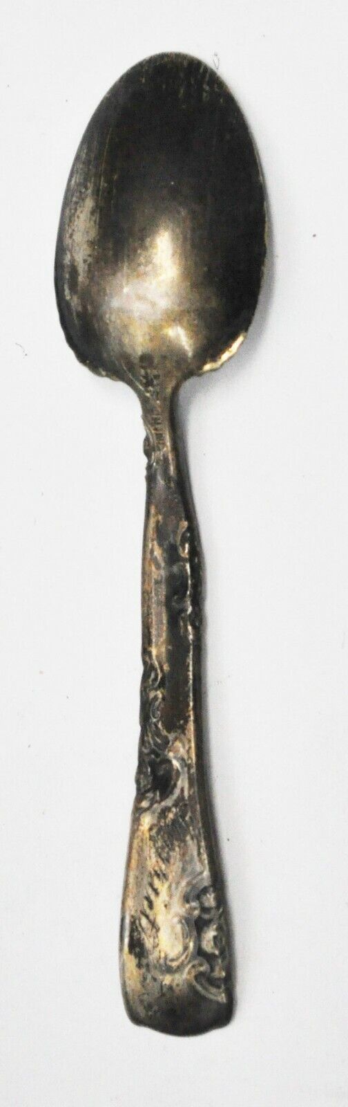 Sterling Silver Whiting Manufacturing Roses & Scrolls Demitasse Spoon 4"