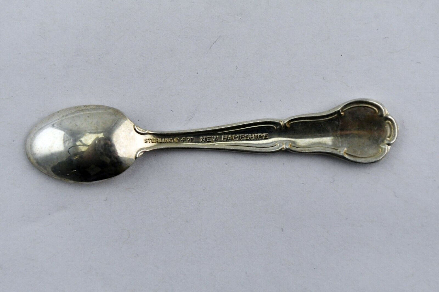 New Hampshire Franklin Mint Official State Flower Sterling Salt Spoon 2 1/2"