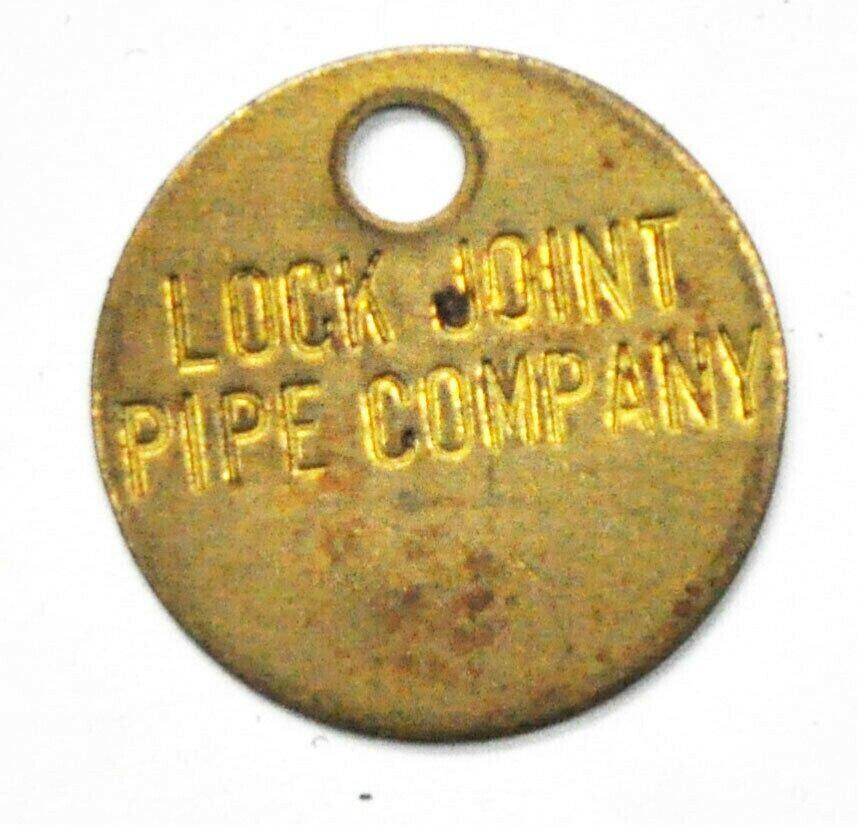Lock Joint Pipe Company Key Fob Holed Pendant Token 29mm