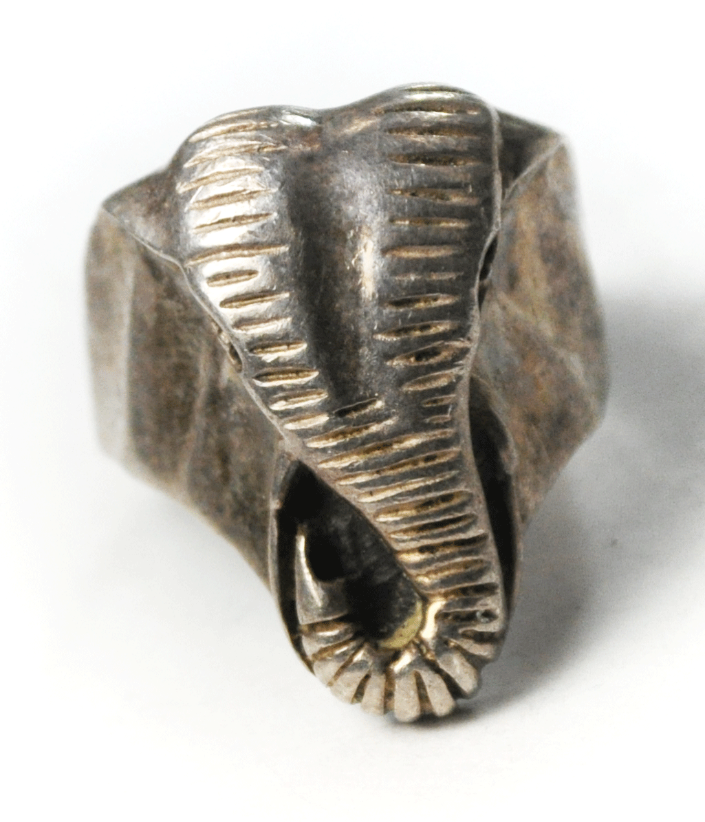 Sterling Silver Merav South Africa Elephant Ring 23mm Size 7 Ring