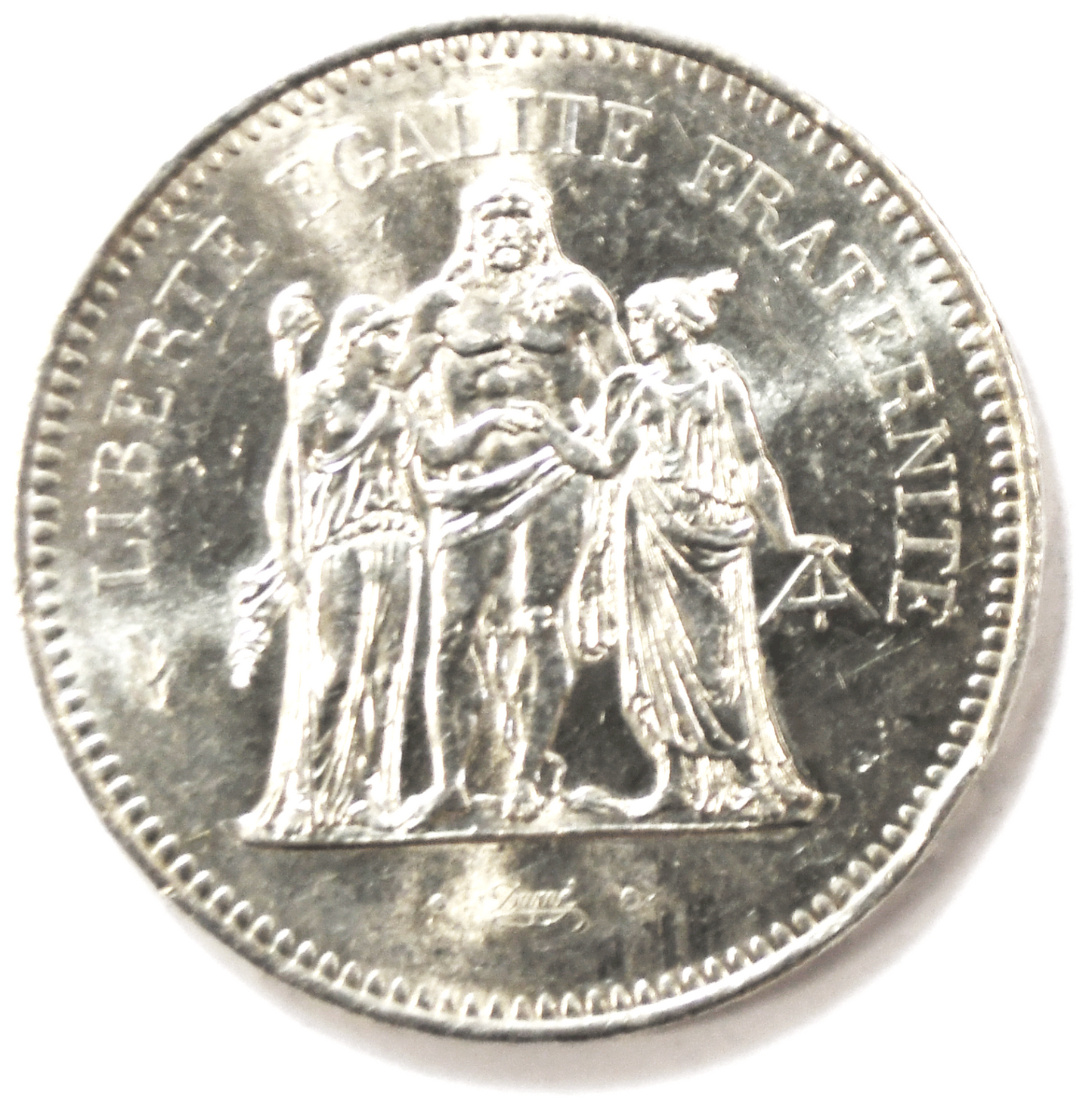 1977 France 50 Fifty Francs Silver Coin KM# 941.1 Uncirculated