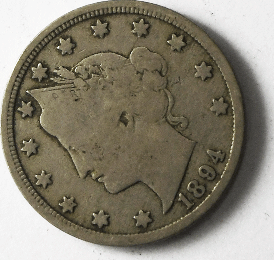 1894 5c V Liberty Nickel Five Cents Rare US Philadelphia