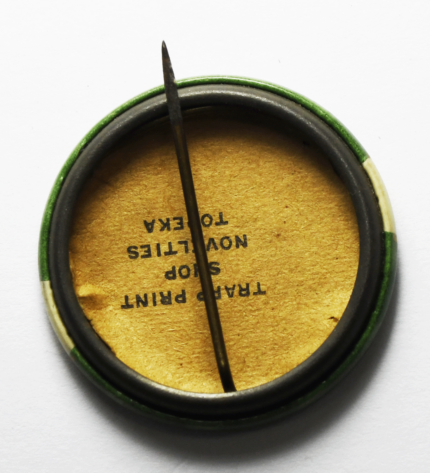 1932 Kansas Free Fair Judge Pinback 32mm Button Topeka Trapp Novelties