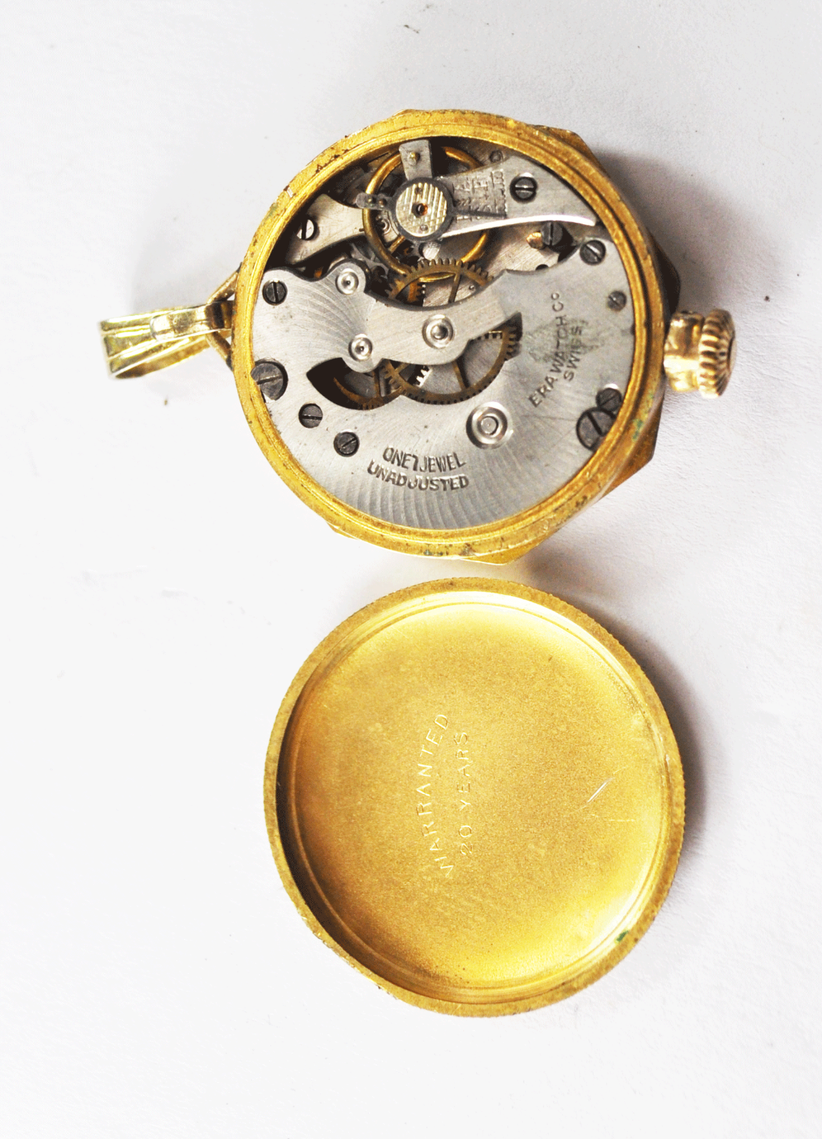 Vintage Modish Pendant Pocket Wristwatch 26mm Art Deco Swiss Era Gold Filled GF