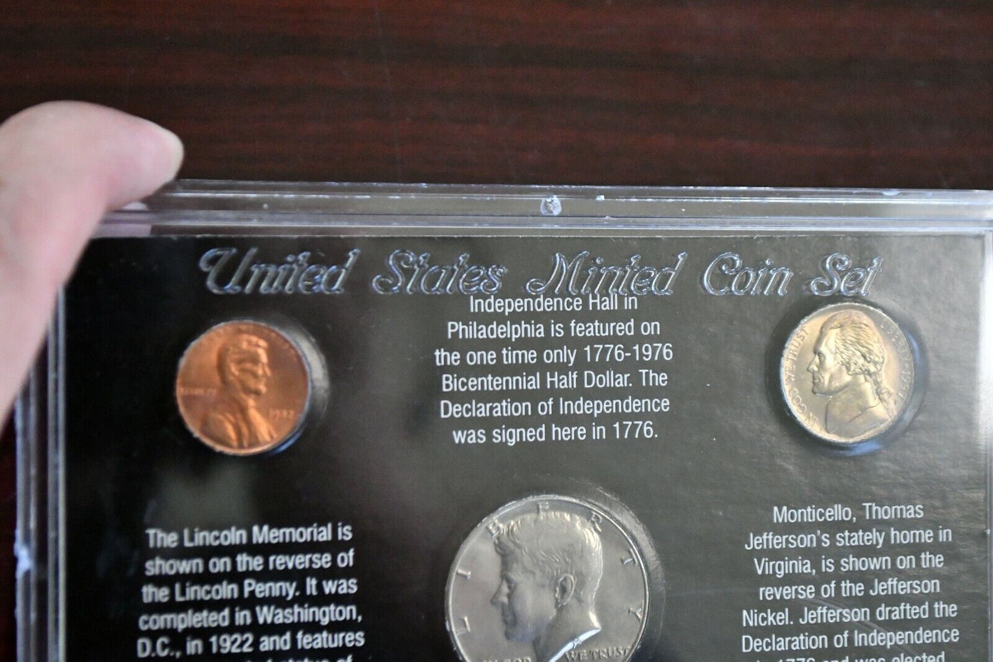 US. Monument Coin Collection Lincoln Memorial, Independence Hall, Monticello