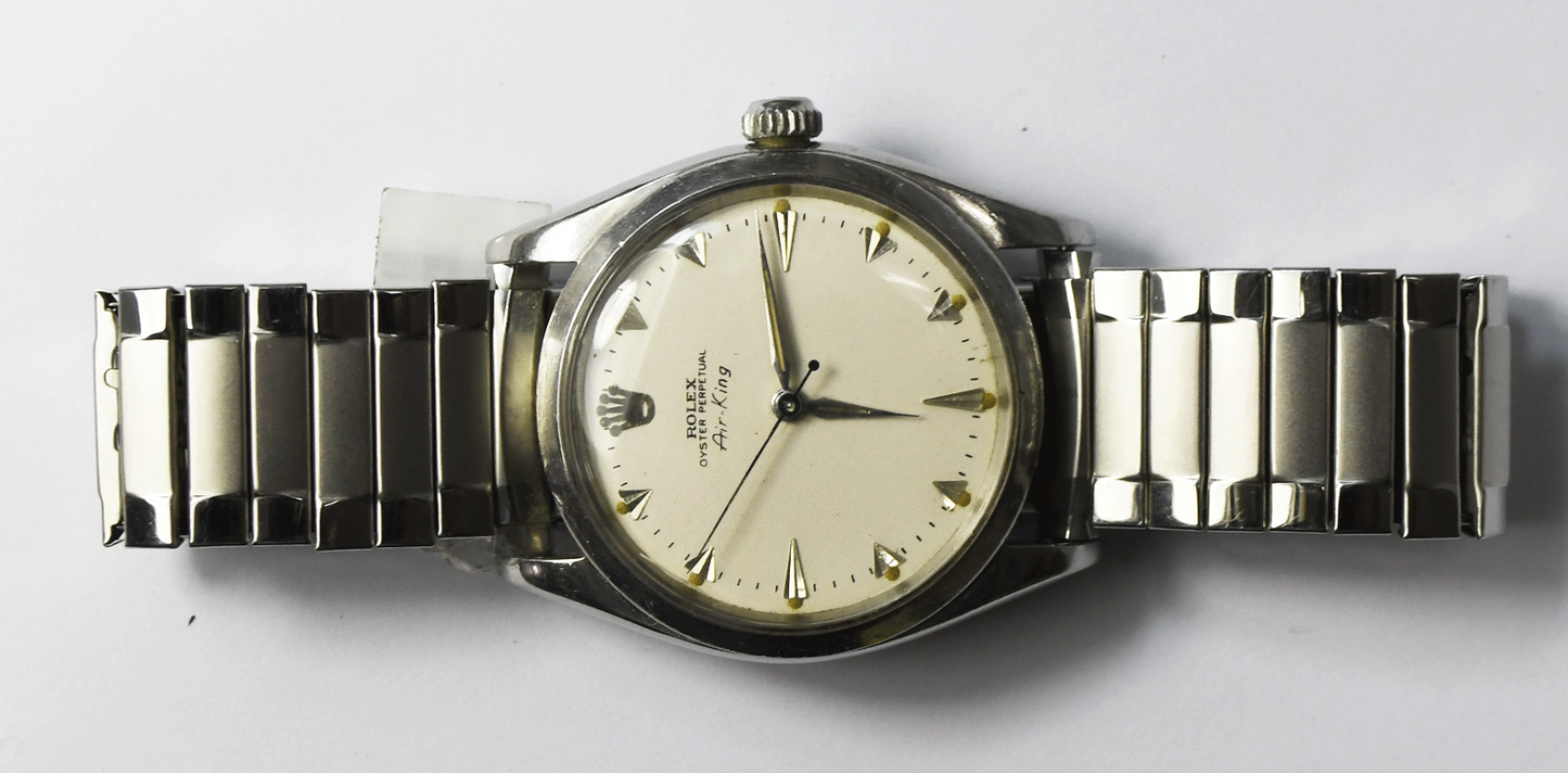 1958 Men's Rolex Air King 5500 34mm Stainless Steel Automatic 1530