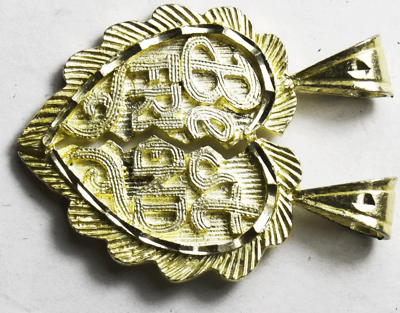 Sterling Silver Best Friend Separable Pendant Pair 28mm x 22mm Always Together