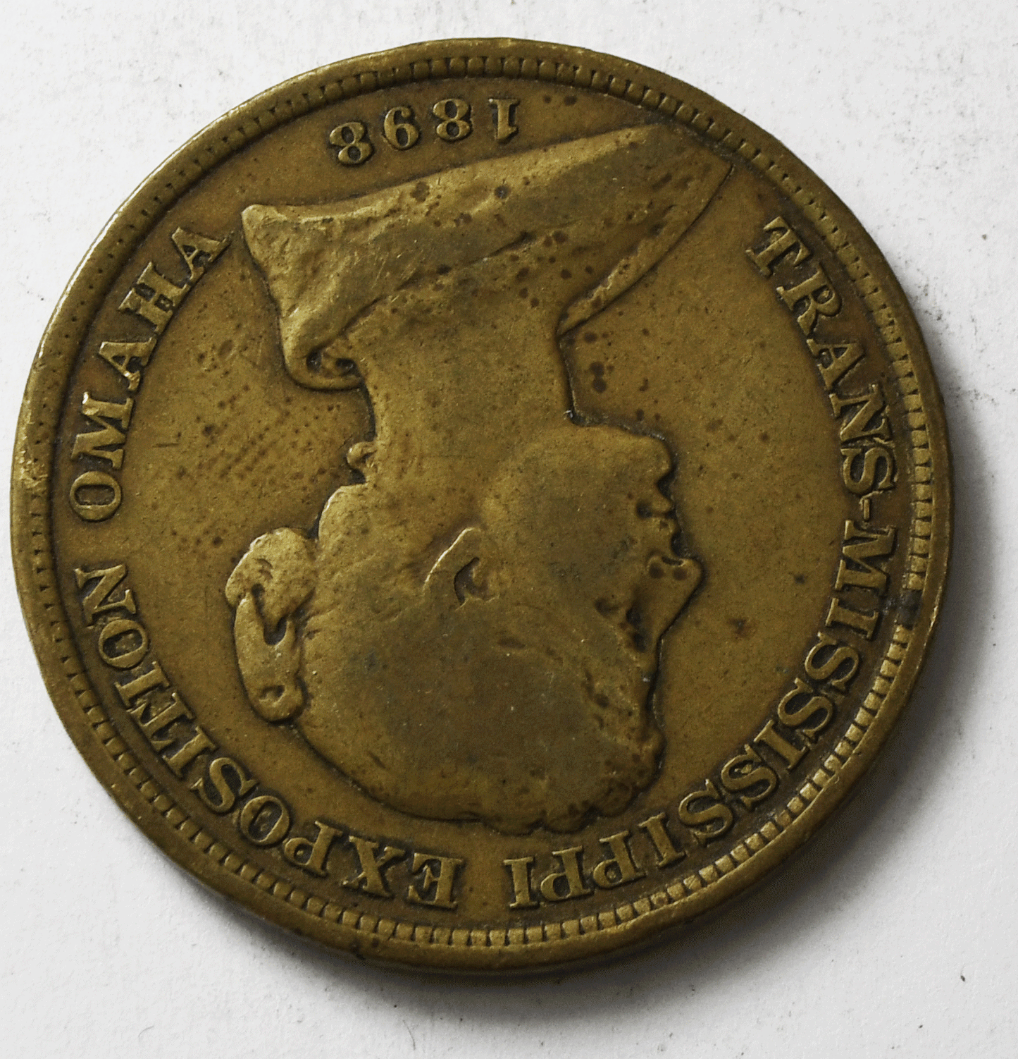 1898 Trans-Mississippi Exposition Medal Omaha So-Called Dollar