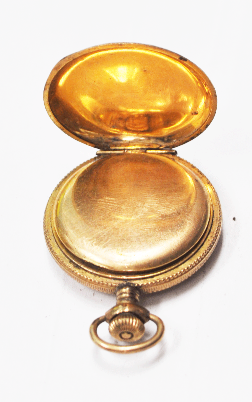 Alpine Pocket Watch Size 0 Not Running 10yr Gold Filled Hunters Case Pink Dial