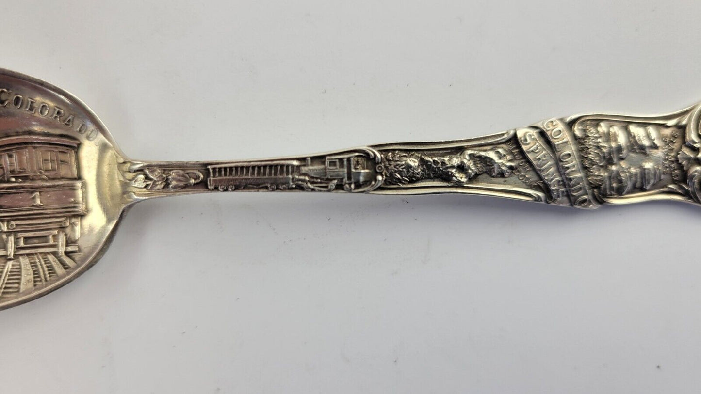 Pikes Peak Summit Sterling Silver 5 1/8” Souvenir Spoon .49oz. by Mechanics