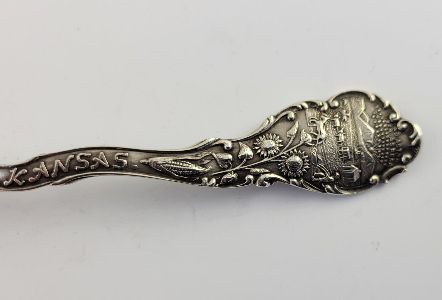 Wichita Kansas Sterling Silver 5 5/8" Souvenir Spoon .72oz. City Hall