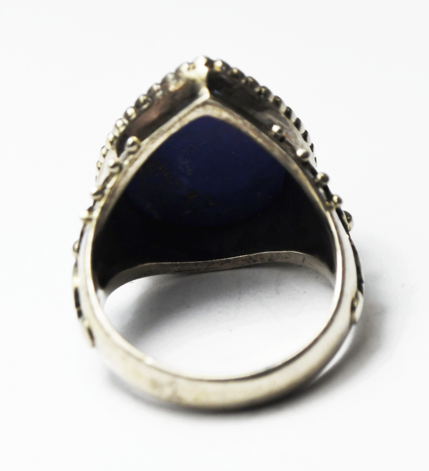 Sterling Silver Doug Paulus Blue Lapis Teardrop Ring 25mm Size 10