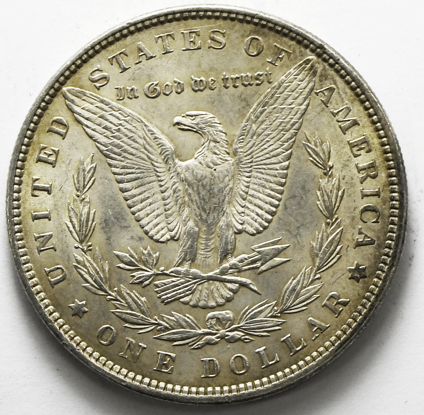 1896 $1 Morgan Silver One Dollar US Coin Philadelphia AU