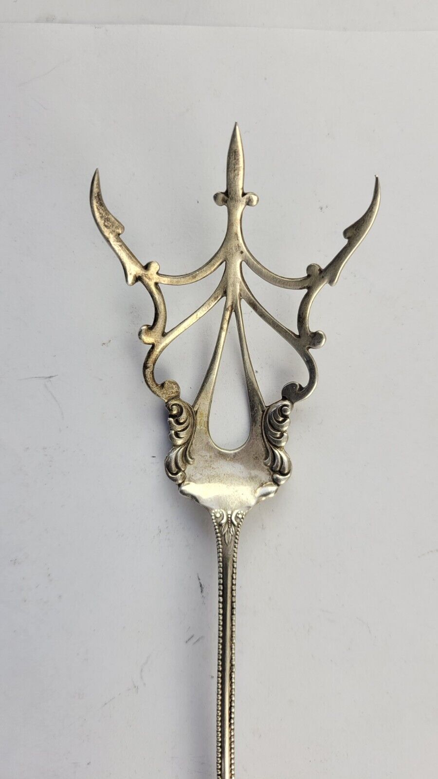 Canterbury by Towle Sterling Silver Lettuce Fork 9 1/4" Monogrammed 1oz.