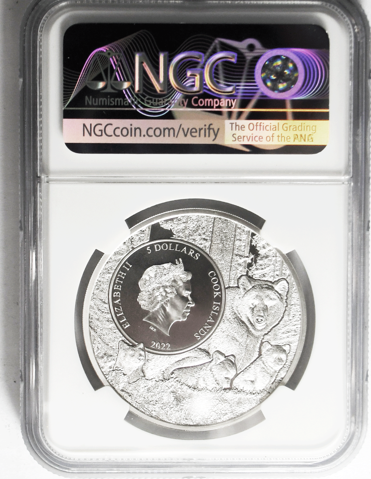 2022 $5 Cook Is Animal Series 7k w Card NGC MS70 Minnesota Common Loon