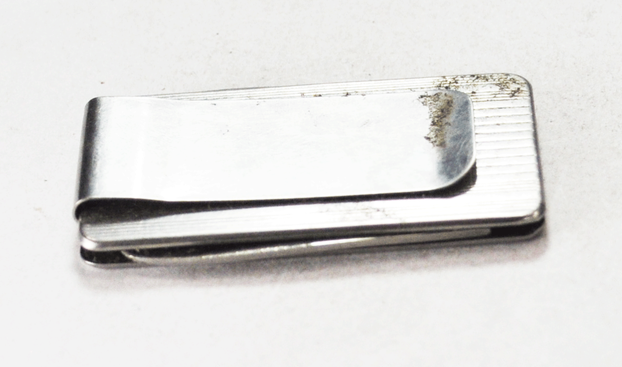 Stainless Steel Old Forester Whiskey Pocket Knife Money Clip 52mm x 32mm