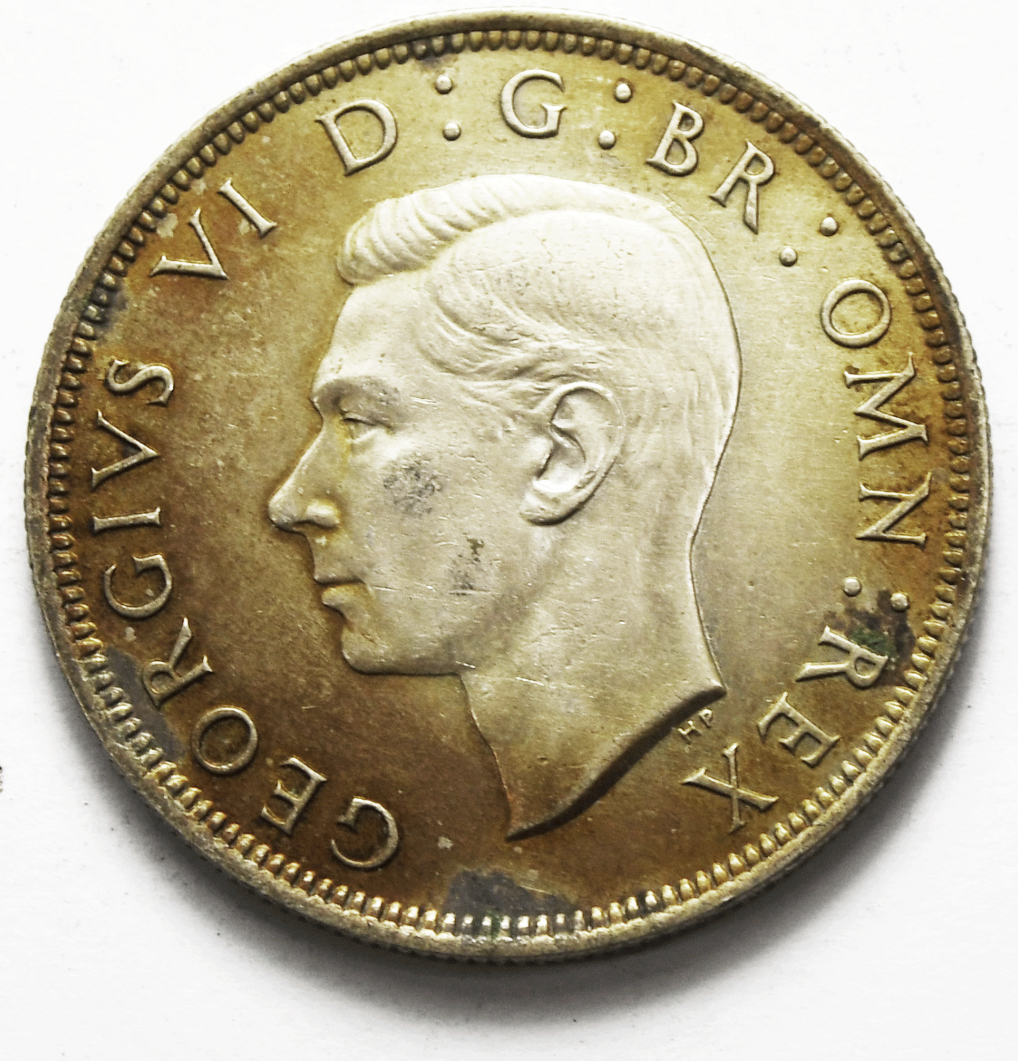 1944 Great Britain Half 1/2 Crown KM# 856 Silver Coin