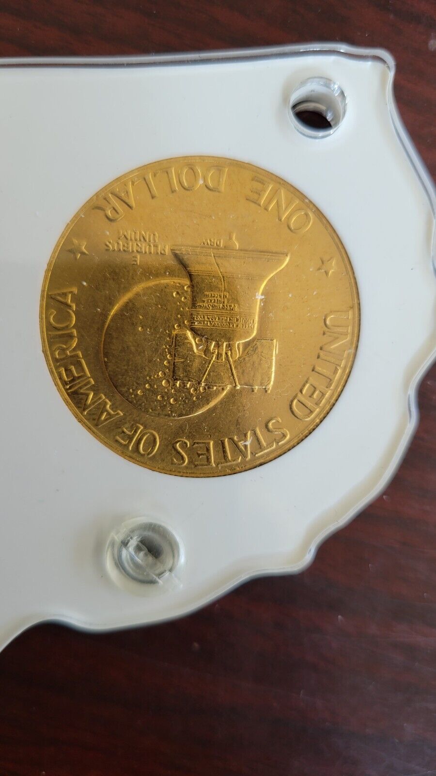 Bicentennial Gold Toned Coinage Liberty Set 1776-1976 Commemorative Acrylic Map