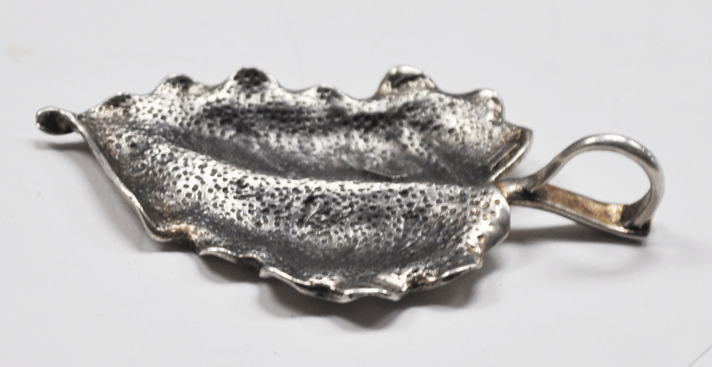 Sterling Silver GSX Leaf 10mm Bale Pendant 72mm x 43mm