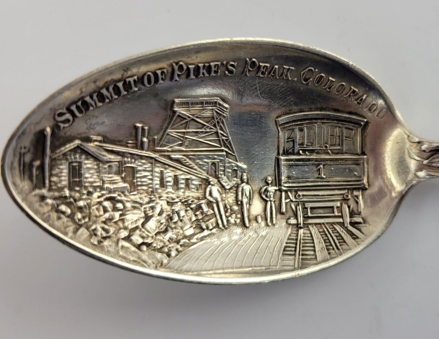 Pikes Peak Summit Sterling Silver 5 1/8” Souvenir Spoon .49oz. by Mechanics