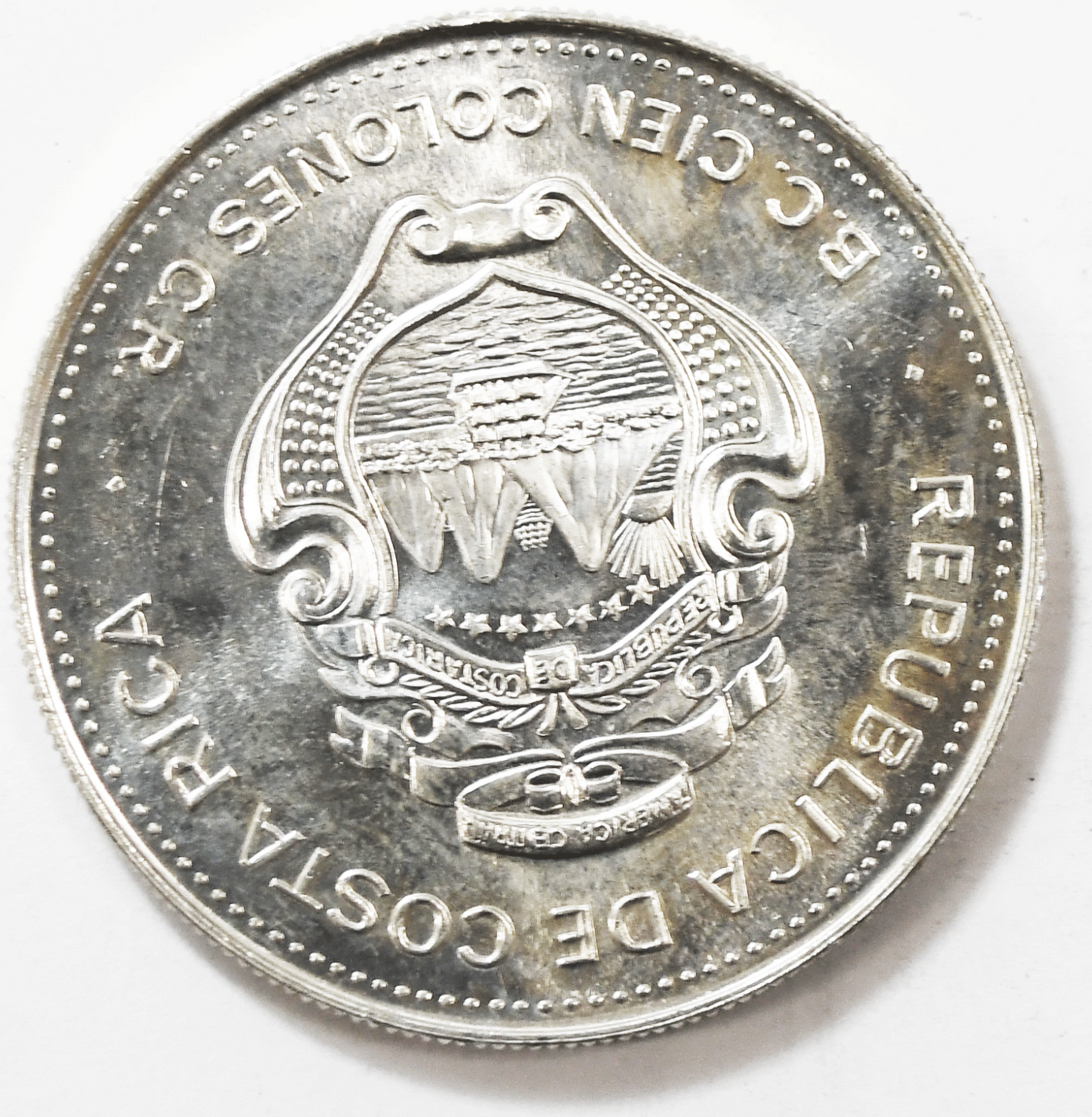 1979 Costa Rica 100 Colones Silver Coin KM# 206 Low Mintage Uncirculated