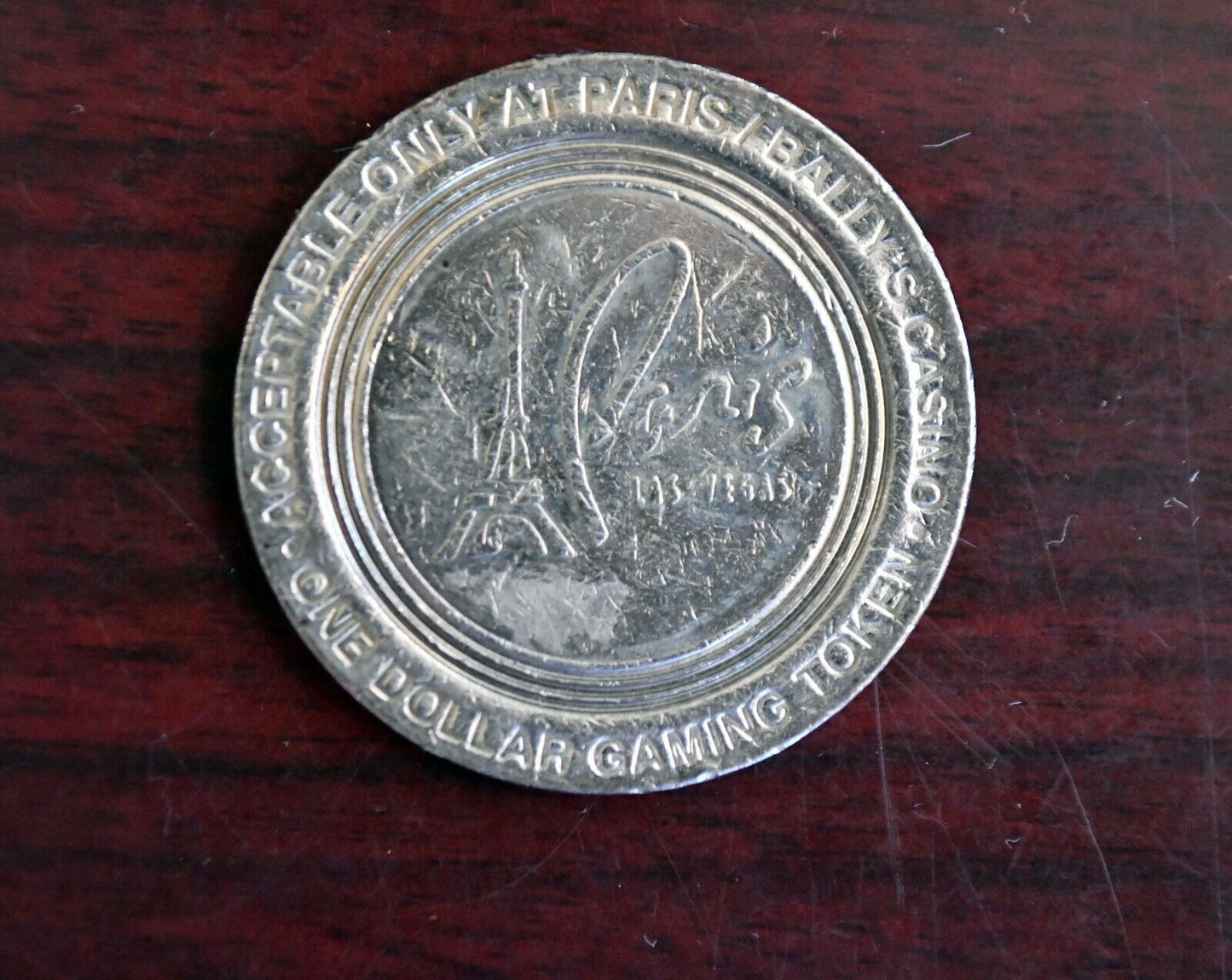 Bally's Paris Hotel Casino Dollar Gaming Slot Token Las Vegas Nevada Original