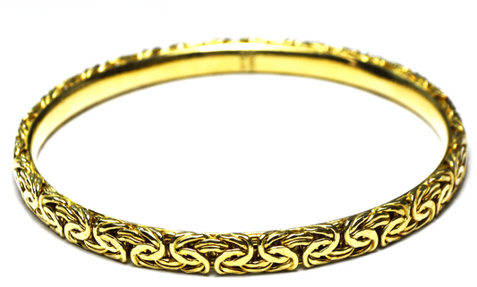 Sterling Silver GEP Turkey Filigree Large Bangle Bracelet 6mm 13g