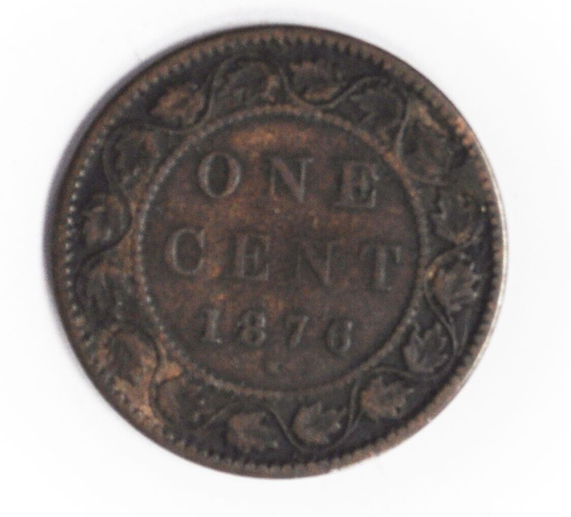 1876 H 1c Canada Large One Cent Penny Bronze