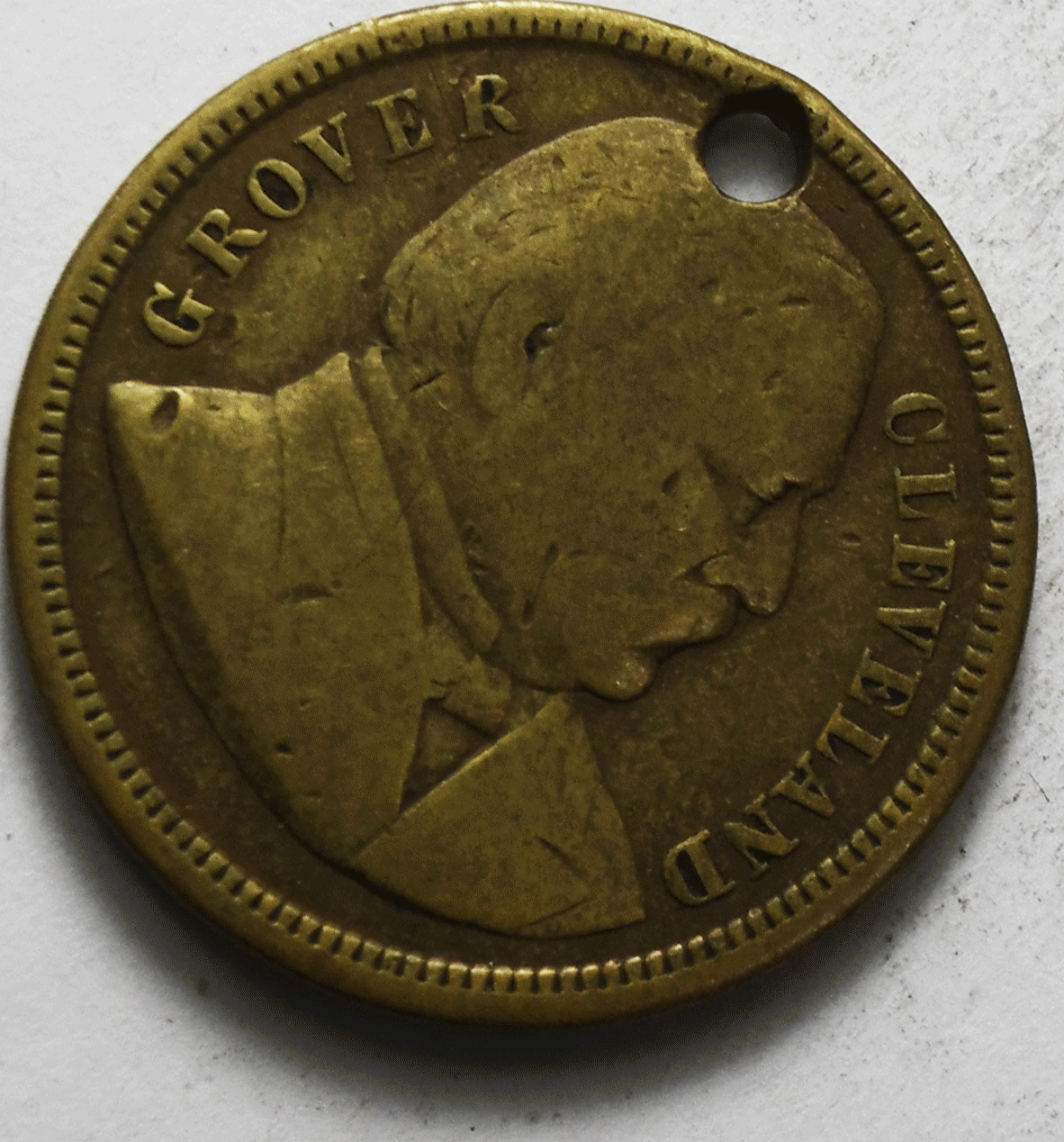 1893 Columbian Exposition Chicago Medal President Grover Cleveland Visit 25mm