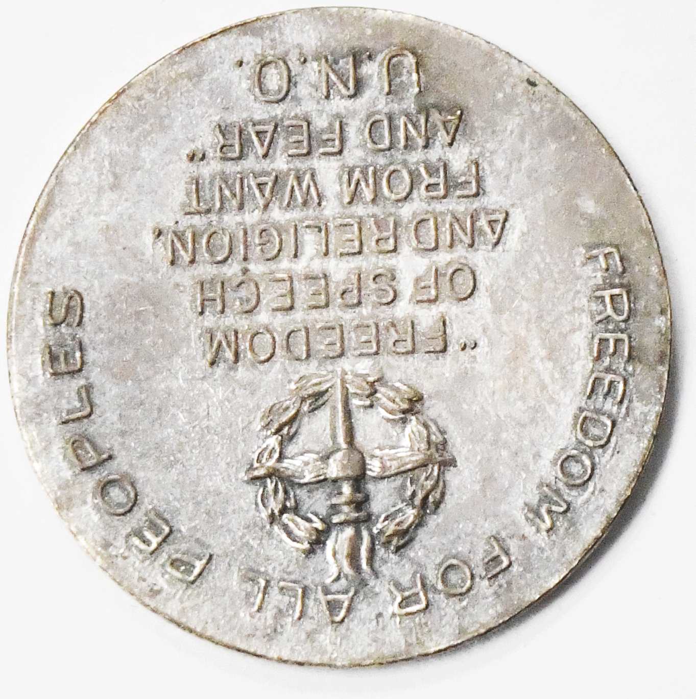 United Nations Organization UNO Freedom For All Peoples Medal 29mm