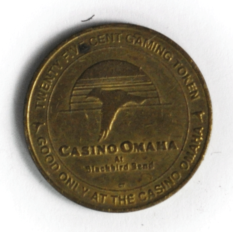 The Omaha Nation Casino Blackbird Bend 25c Token Heritage for Peace
