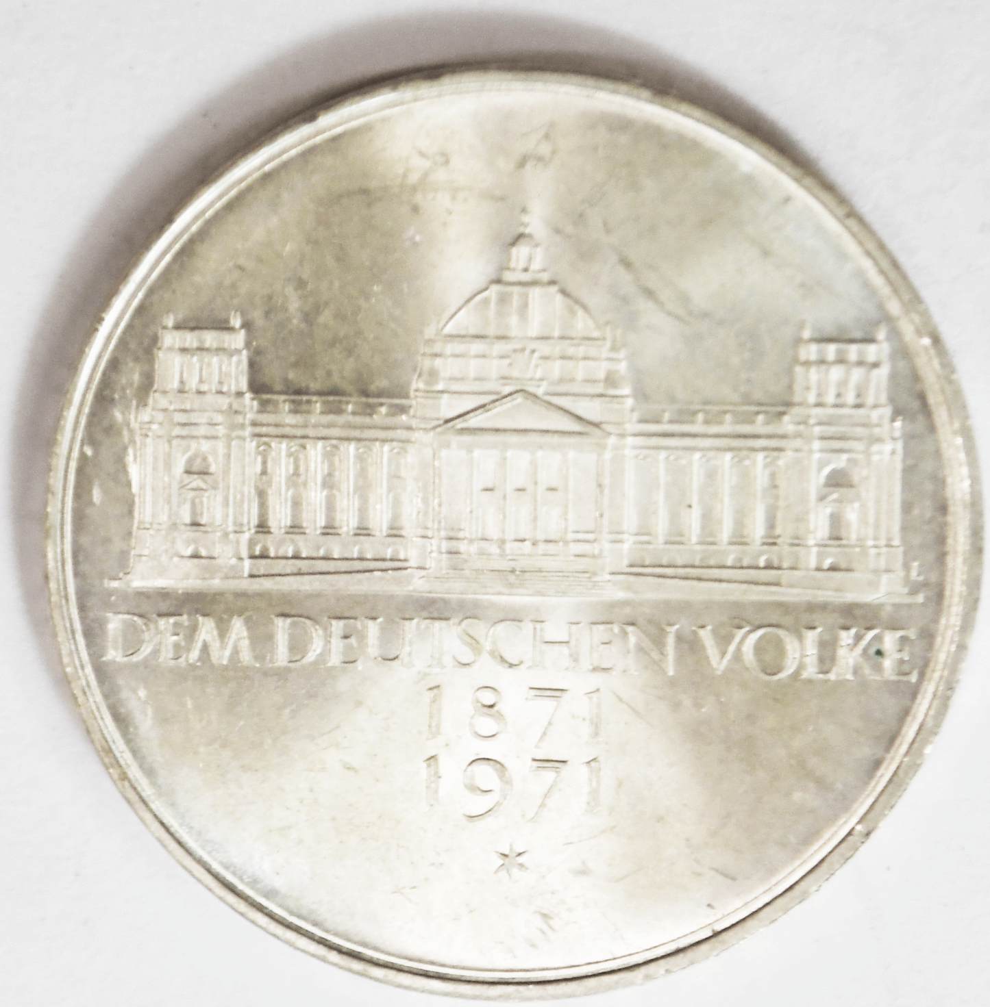 1971 G Germany Federal Republic 5 Mark Silver Coin KM#128.1
