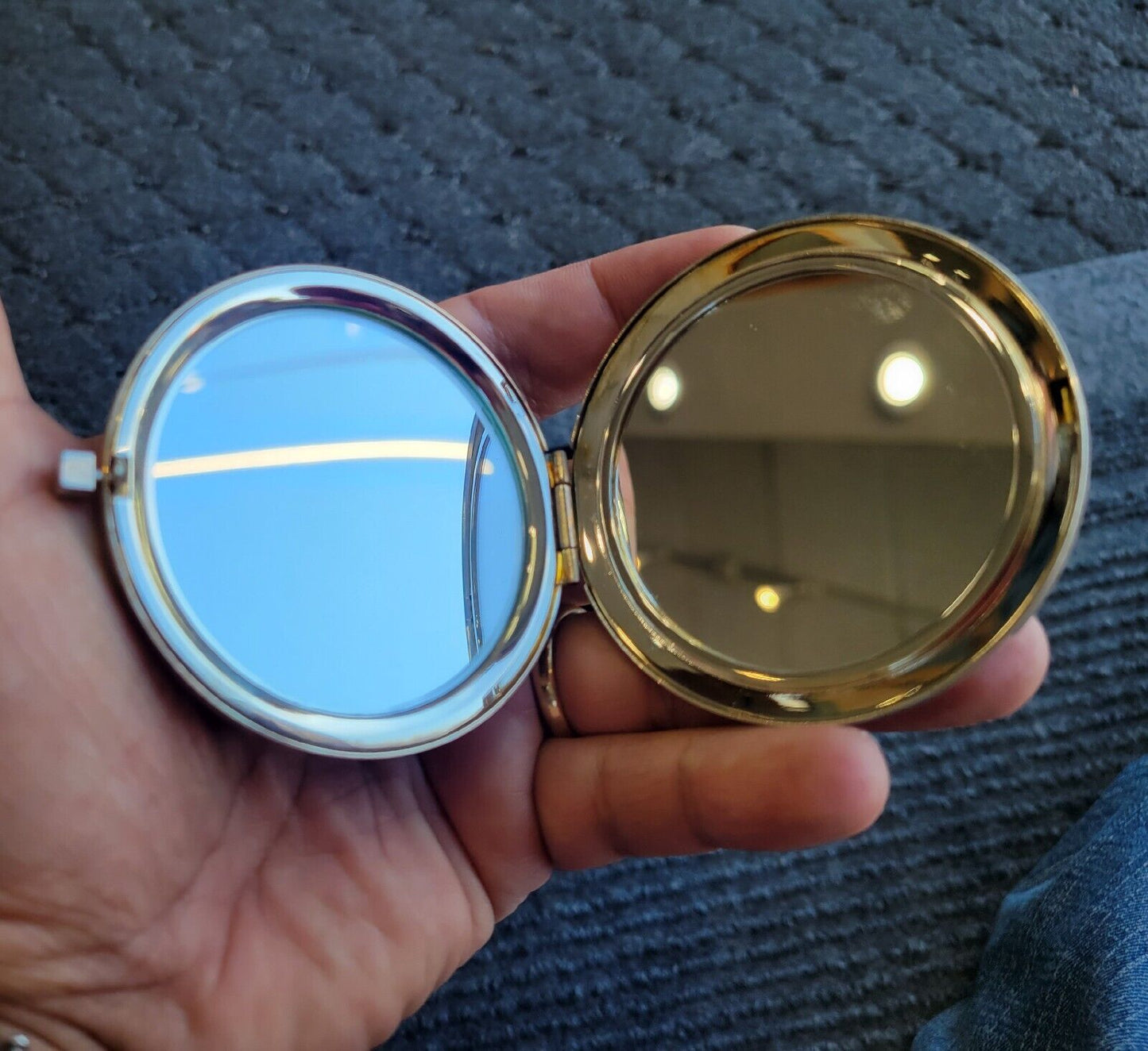 Irving Rice Double Mirror Compact Complete w/Box And Bag