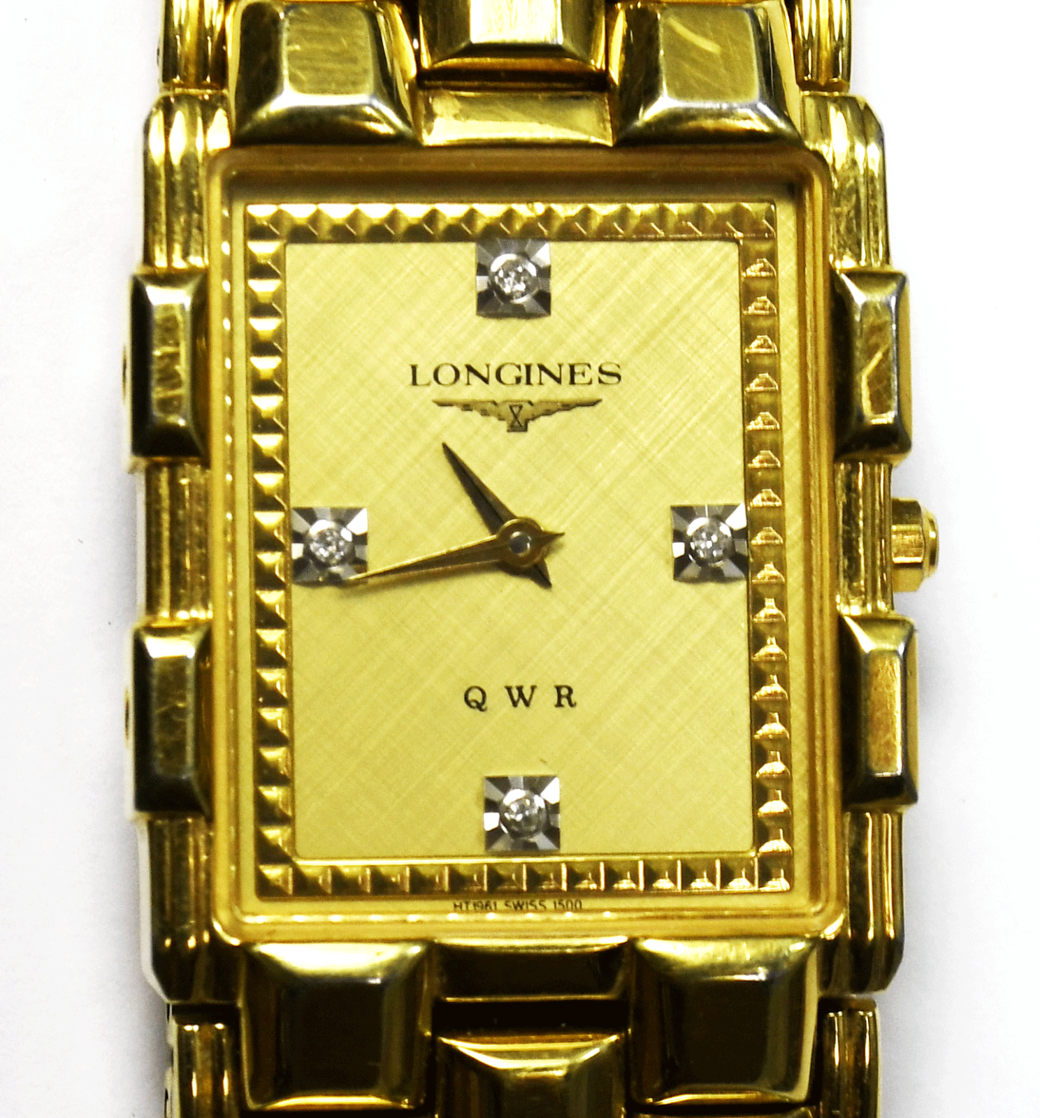 Vintage Longines QWR Dress Watch Rectangle Gold Tone 25mm 7.5" Quartz Precious Metals & Gems Vintage Longines QWR Dress Watch Rectangle Gold Tone 25mm 7.5" Quartz Precious Metals & Gems