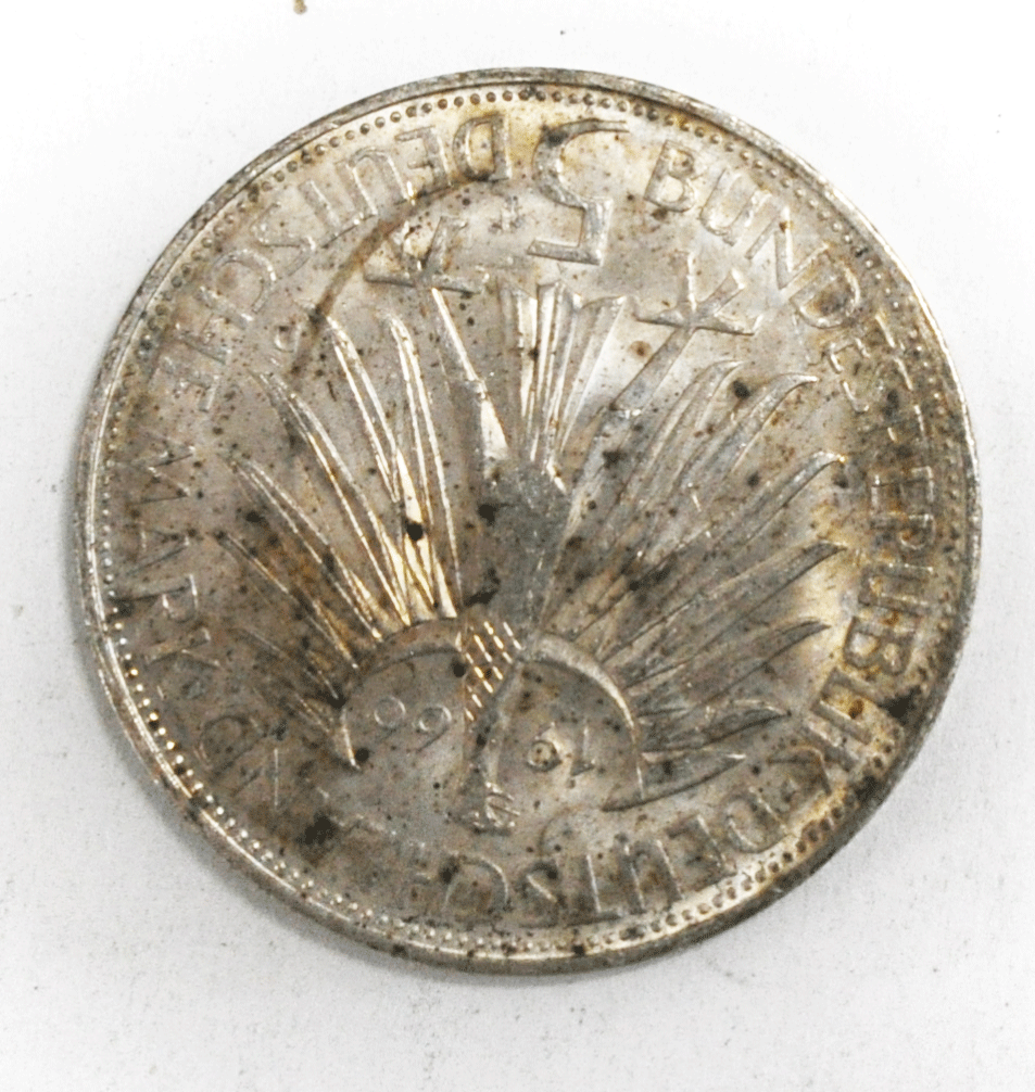 1968 D Germany Federal Republic 5 Five Mark Silver Coin KM# 119.1