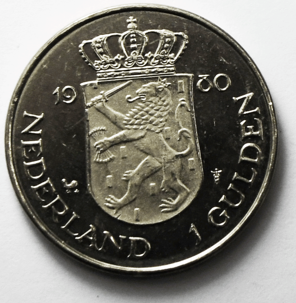1980 Netherlands Gulden Proof Coin KM# 200