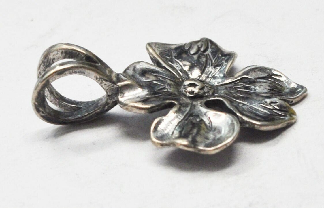 Sterling Silver Shube Flower Pendant 31mm x 22mm