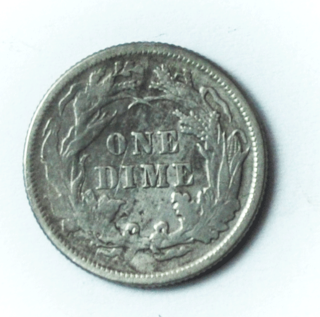 1889 10c Seated Liberty Silver Dime Ten Cents Philadelphia