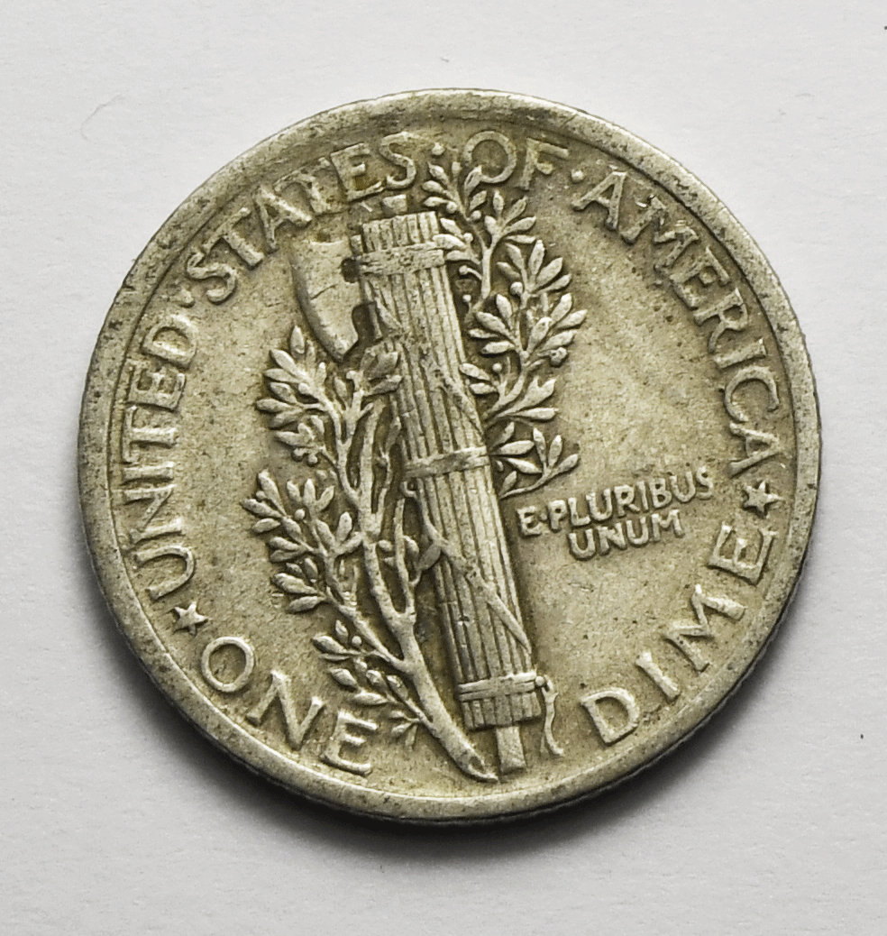 1919 10c Mercury Silver Dime Rare Ten Cents Philadelphia