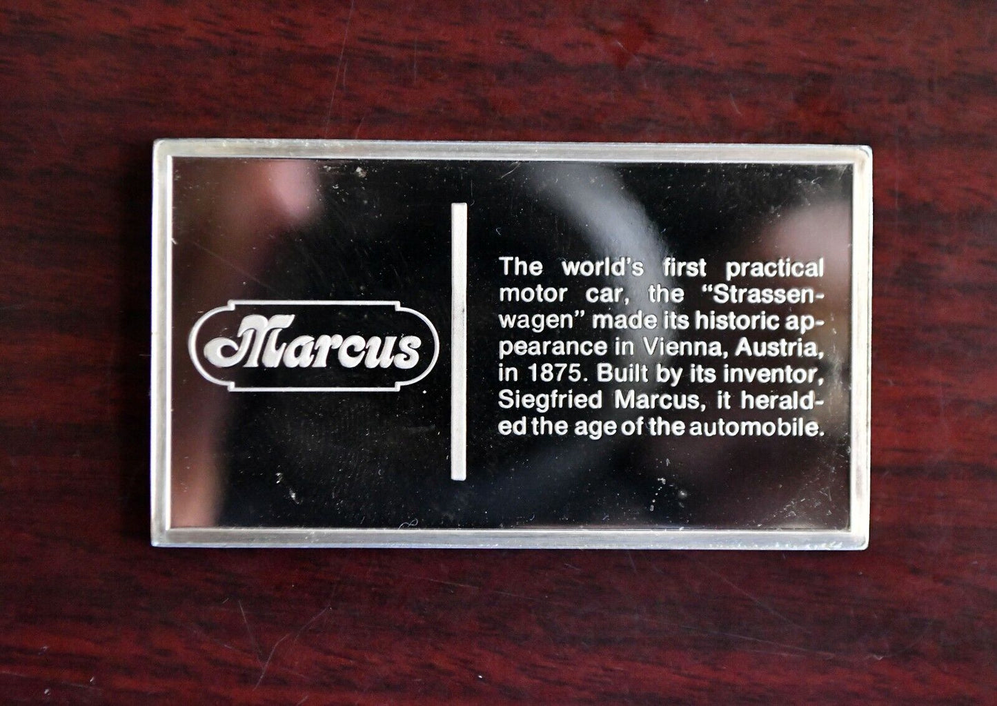 1875 Marcus Centennial Car Ingot Collection 1000 Grain Sterling Franklin Mint